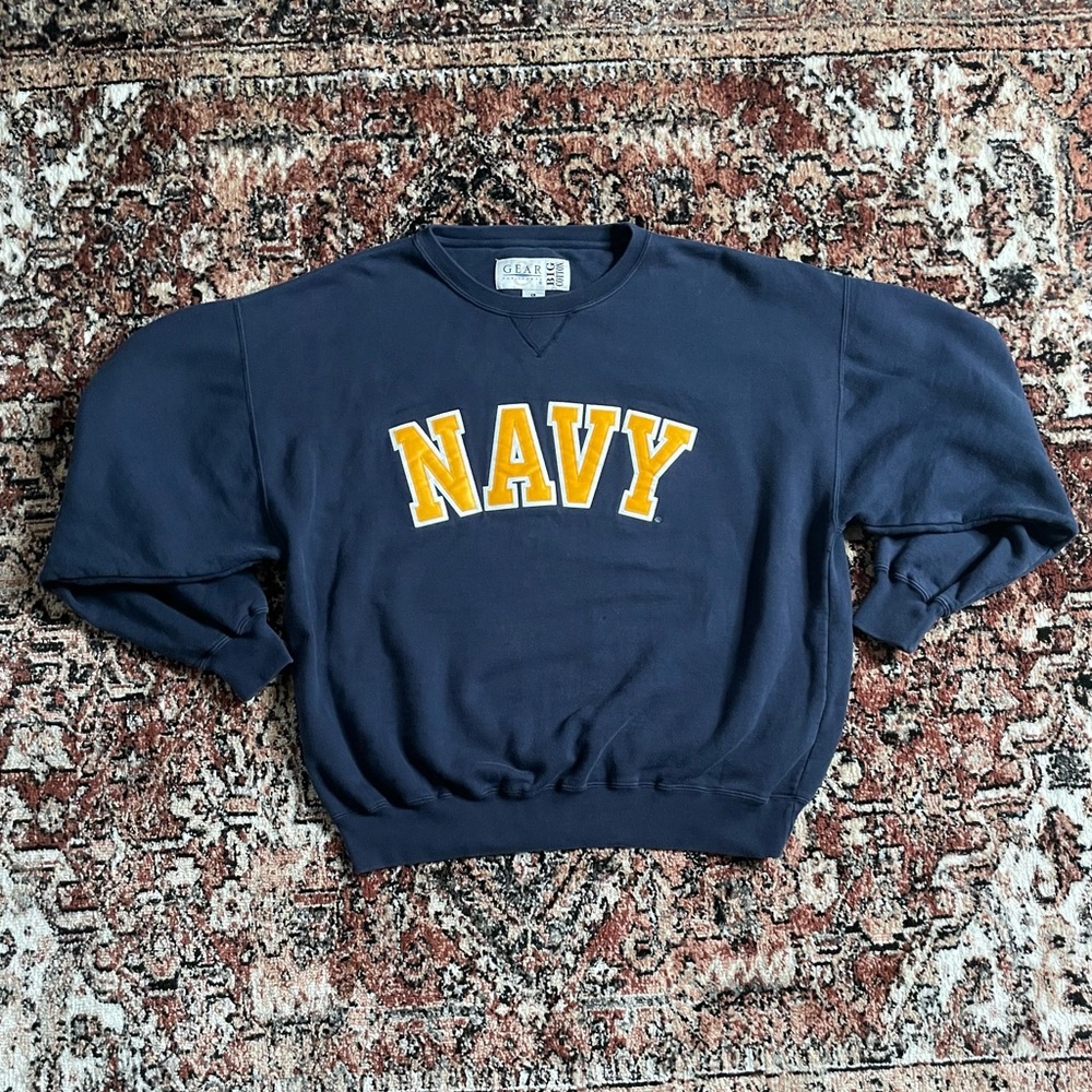 Vintage - Navy Sweater with Logo